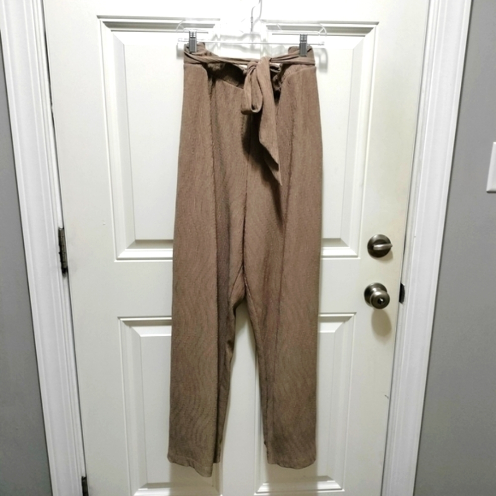 French Laundry Women's Tan Tie-Waist Chinos Size 2x
